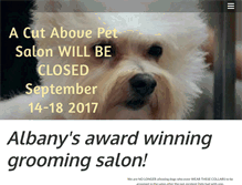 Tablet Screenshot of acutabovepetsalon.com